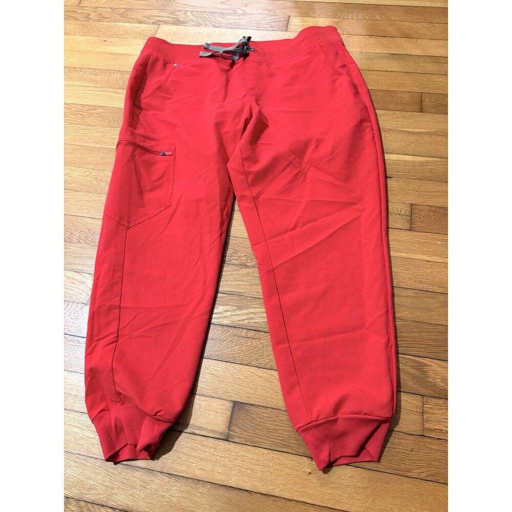 FIGS Size XL/P Zamora Scrub Jogger Pants Pop Red